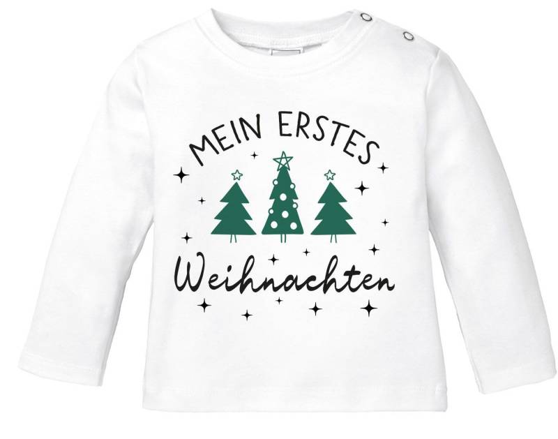 SpecialMe Rundhalsshirt Baby Langarmshirt Mein erstes Weihnachten Babyshirt Weihnachtsmotiv von SpecialMe