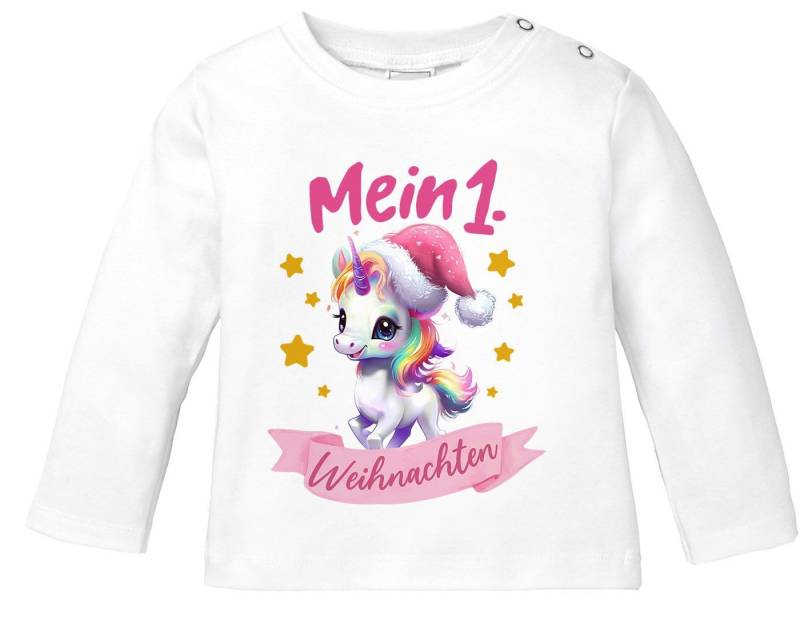SpecialMe Rundhalsshirt Baby Langarmshirt Spruch Mein 1. Weihnachten Babyshirt Jungen Mädchen von SpecialMe