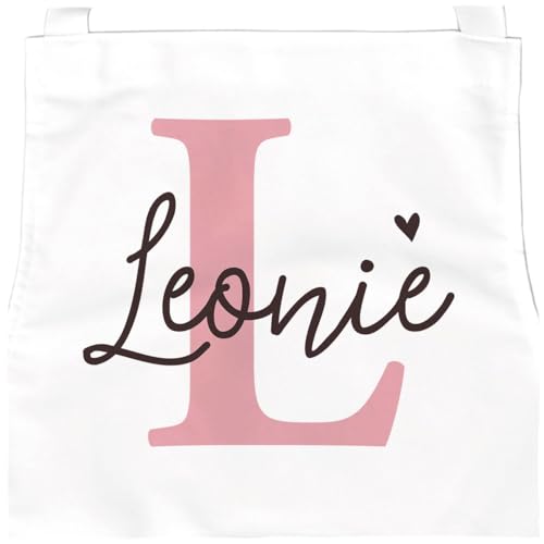 SpecialMe personalisierte Kinderschürze mit Namen Anfangsbuchstabe Initiale Geschenk Mädchen Jungen Kochschürze/Backschürze Mädchen weiß 3-6 Jahre von SpecialMe