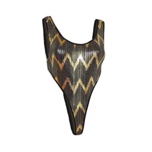 Damen Glanz Wetlook Body Rückenfrei Stringbody Reizwäsche Size:one size von SpecialUnderwear