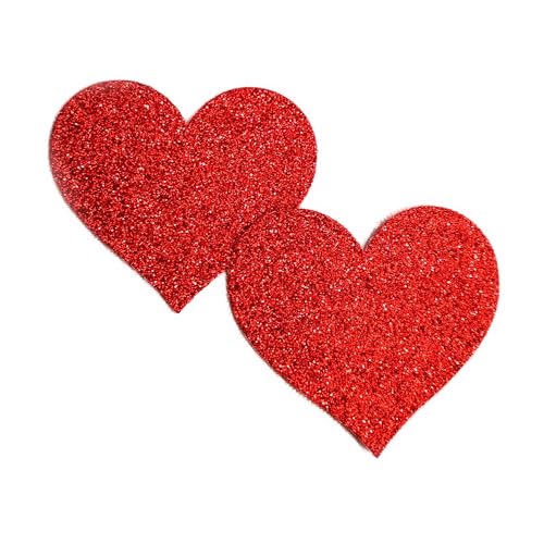 Nippelcover Herz rotGLITZER Size:one Size von SpecialUnderwear
