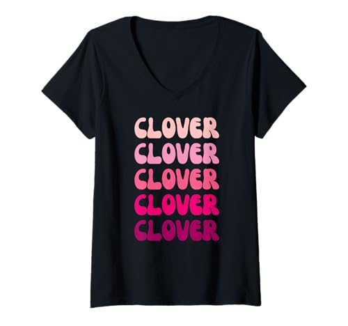Damen Clover T-Shirt mit V-Ausschnitt von Specially for Clover