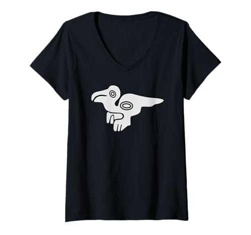 Damen Nazca Lines | Peru Pre-Columbian Geoglyphs Líneas De Nazca T-Shirt mit V-Ausschnitt Damen Nazca Lines | Peru Pre-Columbian Geoglyphs Líneas De Nazca T-Shirt mit V-Ausschnitt von Spectral Activity Ghost Hunting Apparel