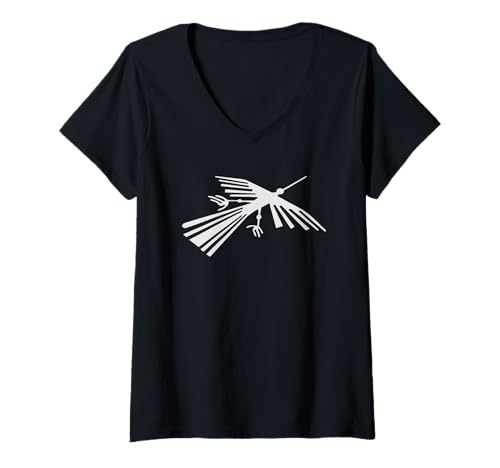 Damen Nazca Lines | South America Peru Geoglyphs Líneas De Nazca T-Shirt mit V-Ausschnitt Damen Nazca Lines | South America Peru Geoglyphs Líneas De Nazca T-Shirt mit V-Ausschnitt von Spectral Activity Ghost Hunting Apparel