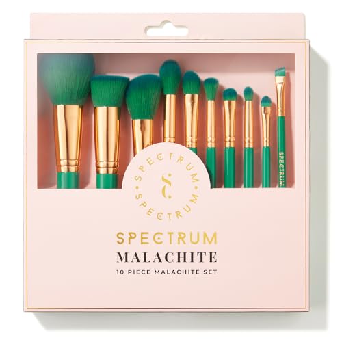 Spectrum Brushes – 10-teiliges Malachit-Make-up-Pinsel-Set Spectrum Brushes – 10-teiliges Malachit-Make-up-Pinsel-Set von Spectrum Collections
