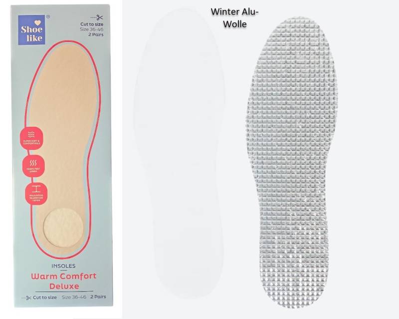 Spectrum Einlegesohlen Einlegesohle Winter Alu-Wolle o. Anti-Geruch je 2 Paar von Spectrum