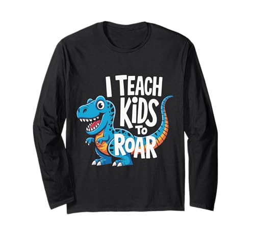 Sprachtherapeut I Teach Kids to Roar Dinosaurier Dino Langarmshirt von Speech Language Pathalogist Therapy
