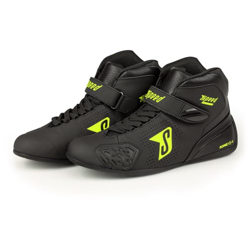 Speed Kartschuhe Rome KS-4 schwarz-Neongelb (43) von Speed Racewear