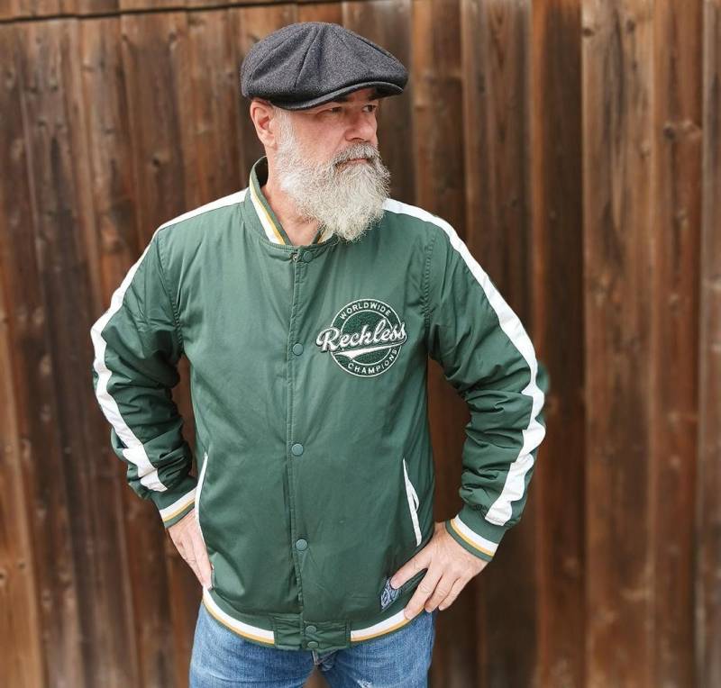 Collegejacke Von Fsbn in L Sportliche Us Baseballjacke Mit Patches Tolle Bomberjacke Im Usa Sportlook von SpeedCowboy