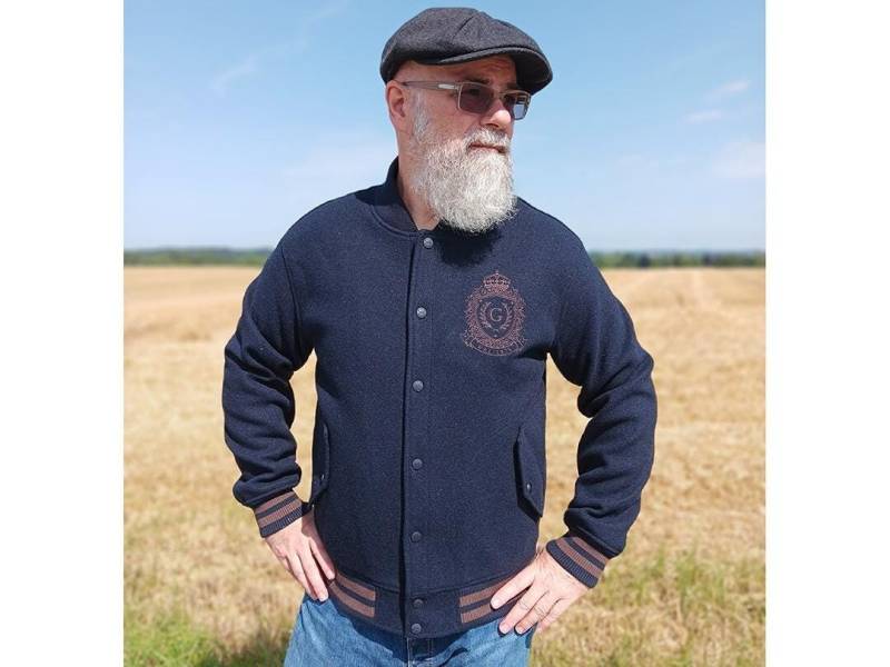 Collegejacke Von Gutteridge in L Schöne Baseballjacke Mit Gesticktem Emblem Navy Kontrastbündchen Toller Us Style von SpeedCowboy