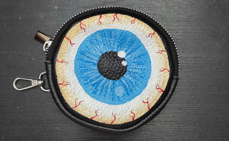 Handbemalte Geldtasche Aus Leder Hot Rod Customunikat Aufwendig Mit Dem Pinsel Und Lederfarbe Bemalt Tolles Geschenk von SpeedCowboy