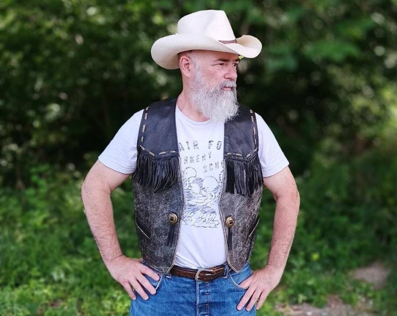 Weste Aus Dickem Leder Im Westernstil Mit Fransen Und Conchos Sehr Hochwerttiges Teil in Topzustand Größe L von SpeedCowboy