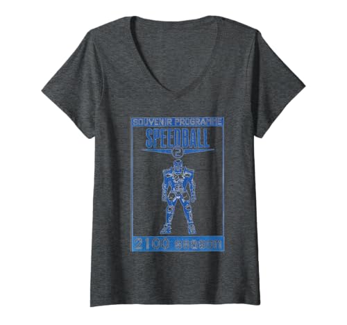 Damen Speedball 2 Amiga ST C64 Zx Spectrum Retro 1990er T-Shirt mit V-Ausschnitt Damen Speedball 2 Amiga ST C64 Zx Spectrum Retro 1990er T-Shirt mit V-Ausschnitt von Speedball 2 Retro Gaming