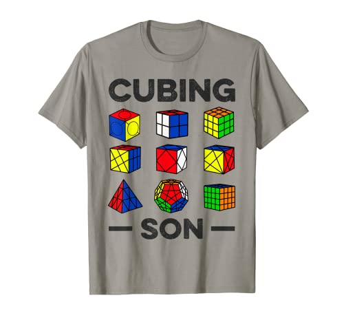 Cubing Son Funny Speed Cubing Kinder Mathematik Liebhaber T-Shirt von Speedcubing Competitive Puzzle Lover Gift Item