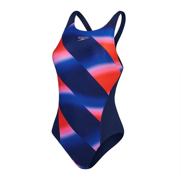 SPEEDO Damen Badeanzug ALOV DIGI RECBRKR 1PC AF BLUE/RED von Speedo
