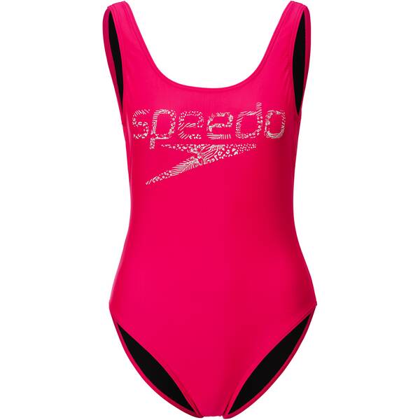 SPEEDO Damen Badeanzug LOGO DEEP U-BK HI LEG 1P AF PK von Speedo