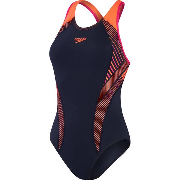 SPEEDO Damen Badeanzug PLMT PT LNBK AF NAVY/ORANGE von Speedo