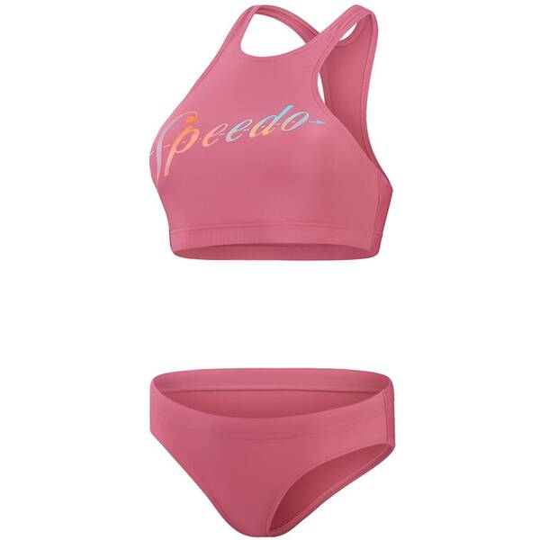 SPEEDO Damen Schwimmanzug LOGO VOLLEY 2PC AF PINK von Speedo