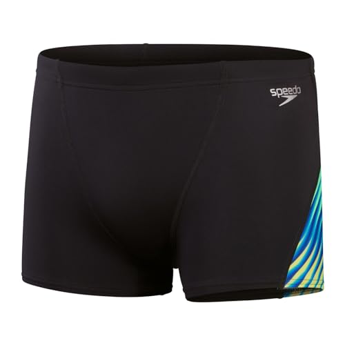 Speedo AO VC Aquashort Herren-Schwimmhose, Schwarz/True Cobalt, 42 von Speedo