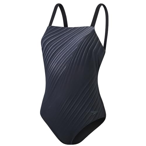 Speedo AmberGlow-Badeanzug für Damen mit verstellbaren Trägern und Brustunterstützung, Farbe:Schwarz, Größe:44 von Speedo