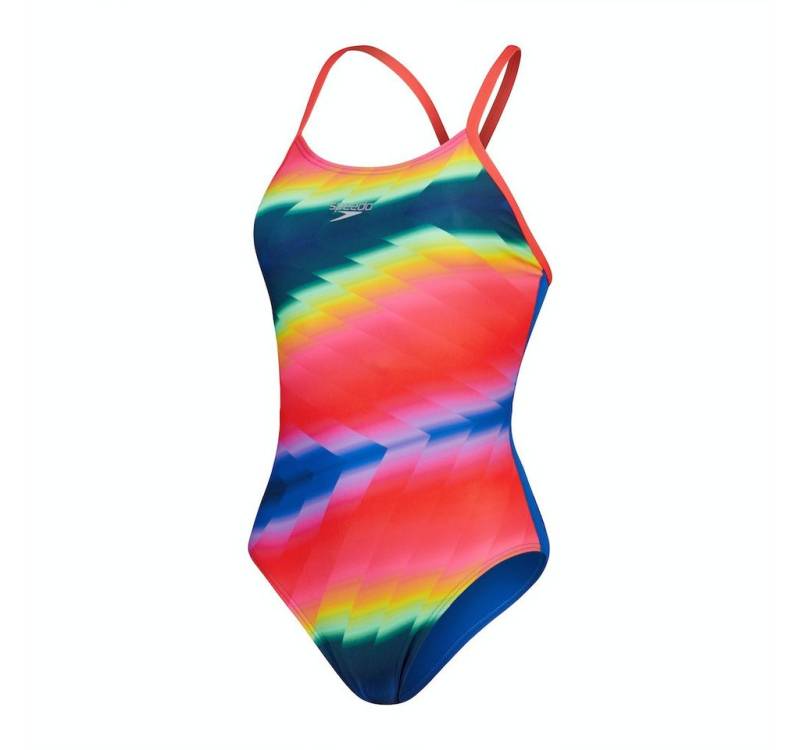 Speedo Badeanzug ALOV FIXXBK 1PC AF BLUE/PINK TRUE COBALT, WATERMELON von Speedo