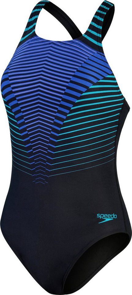 Speedo Badeanzug DIGI PLMT MDLT AF BLACK/BLUE BLACK/CHROMABLUE/AQUARIUM von Speedo