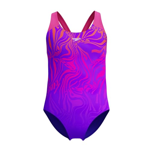 Speedo Badeanzug Mädchen Digital Splashback chlorbeständig, schnelltrocknend, Kinder Größen:152 von Speedo