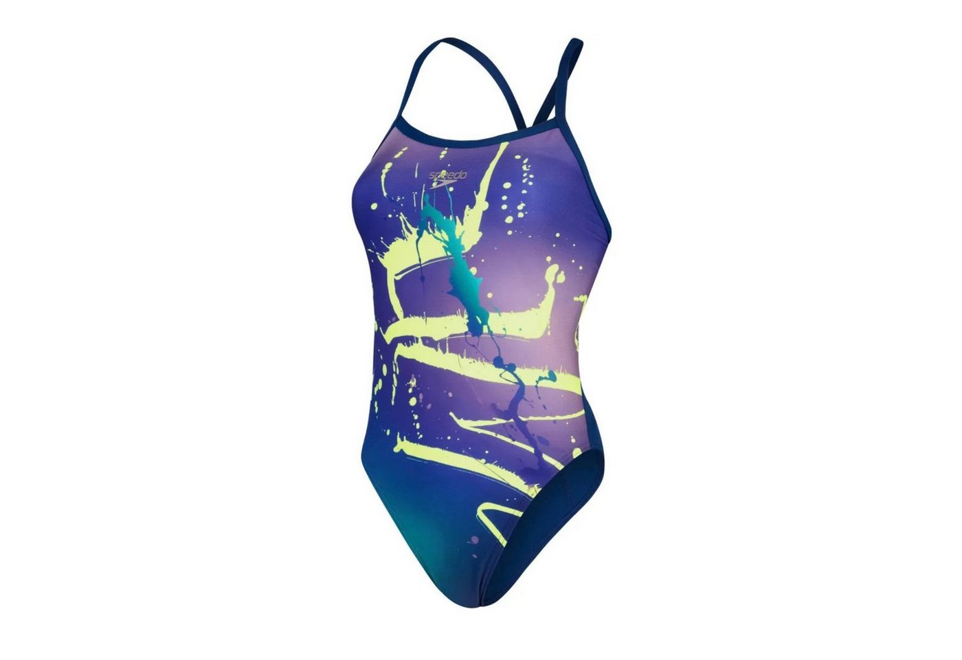 Speedo Badeanzug Damen Placement Turnback chlorbeständig von Speedo