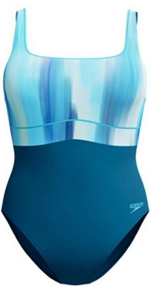 Speedo Badeanzug Womens Shaping ContourEclipse Printed Swimsuit DARK TEAL von Speedo