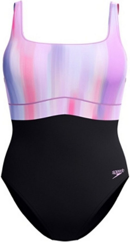 Speedo Badeanzug Womens Shaping ContourEclipse Printed Swimsuit NEON VIOLET von Speedo
