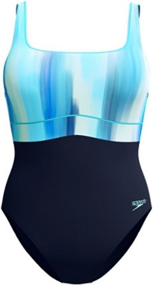 Speedo Badeanzug Womens Shaping ContourEclipse Printed Swimsuit TRUE NAVY von Speedo