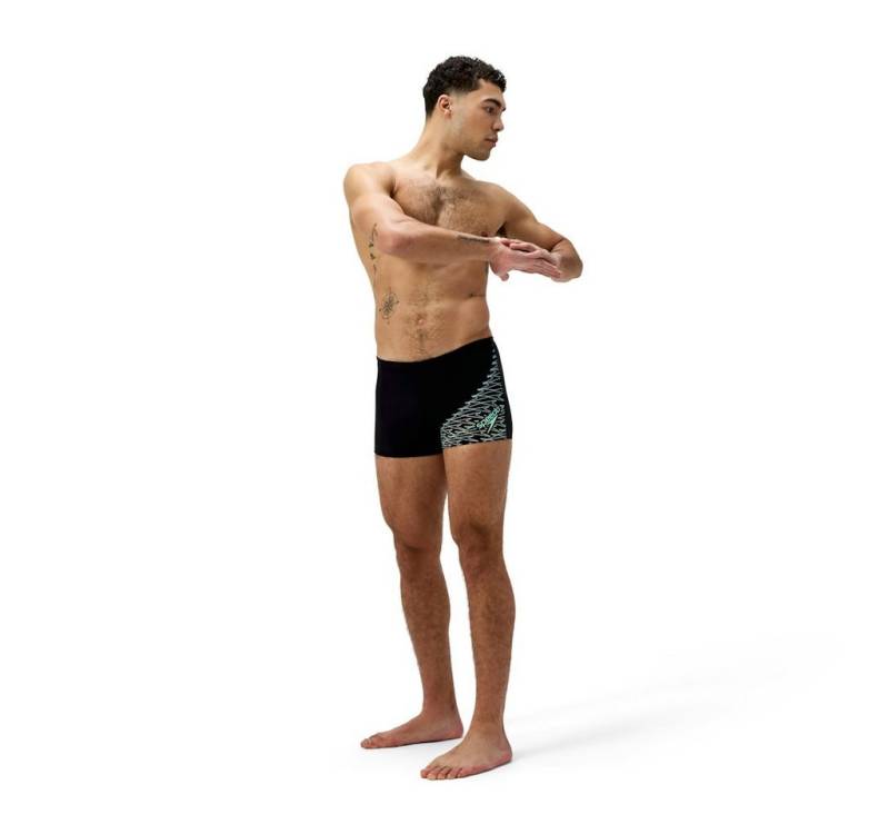 Speedo Badehose MEDLEY LOGO ASHT GREEN BLACK/ALFALFA GREEN von Speedo