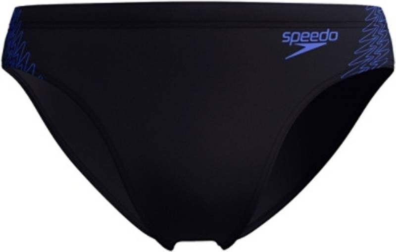Speedo Badehose Mens Hyperboom Splice Brief Black/Cobalt Pop von Speedo