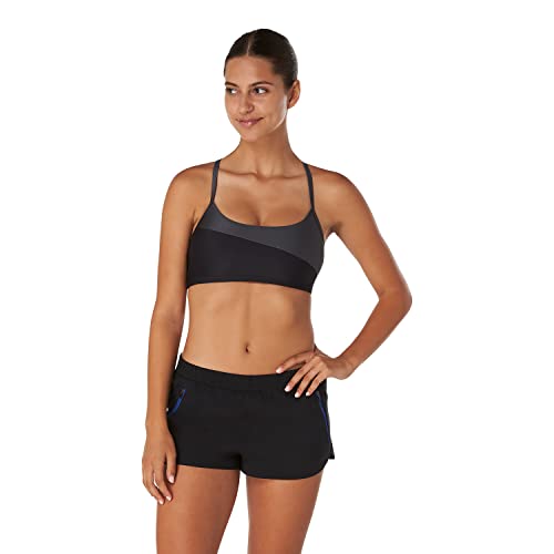 Speedo Damen Badehose, Kurze Länge, Boardshorts, Schwarz (Jet Black), Medium von Speedo