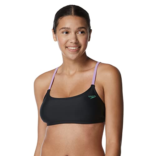 Speedo Damen Bikinioberteil, Riemchen, Schwarz, Large von Speedo