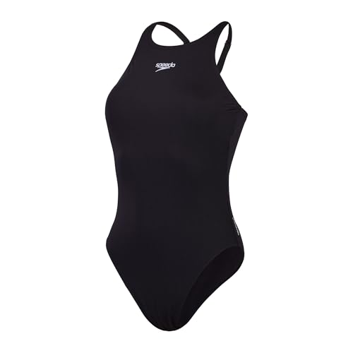 Speedo Damen End+ V Back (Longer Body) Swimsuit | Athletic Fit | Swim Fitness Bademode, S&s Schwarz, 44 von Speedo