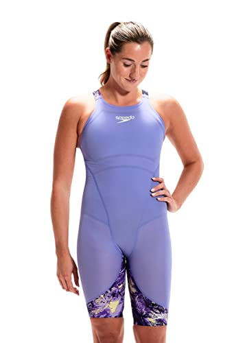 Speedo Damen Fastskin LZR Ignite Kneeskin Schwimmanzug, Miami-Lila/Spritz/Violett , 24 von Speedo