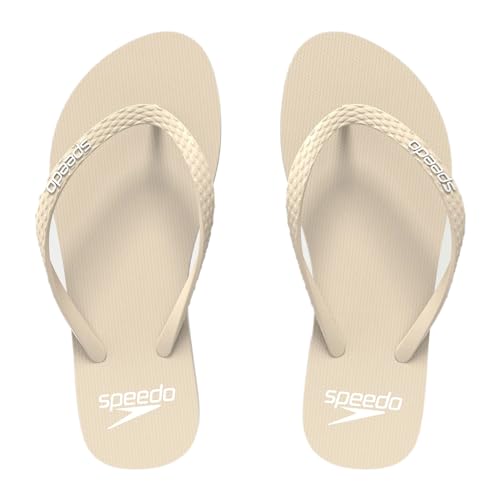 Speedo Damen Flip-Flops | Sommer-Style | Für den Strand | Zehenstegsandalen Wasserschuhe, Creme, 6 von Speedo