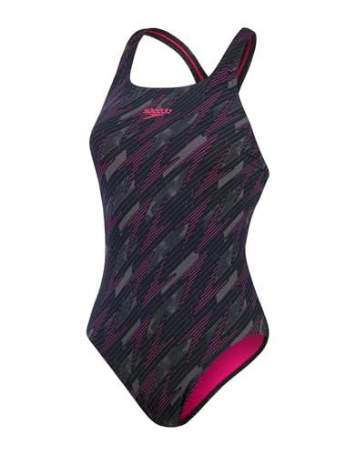 Speedo Women's HyperBoom Allover Medalist Badeanzug, Pink, 42 von Speedo