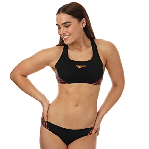 speedo Placement Thinstrap Bikini Damen schwarz von Speedo