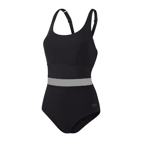 Speedo Damen Shaping LuniaGlow 1 piece Badeanzug, Schwarz, 36 von Speedo