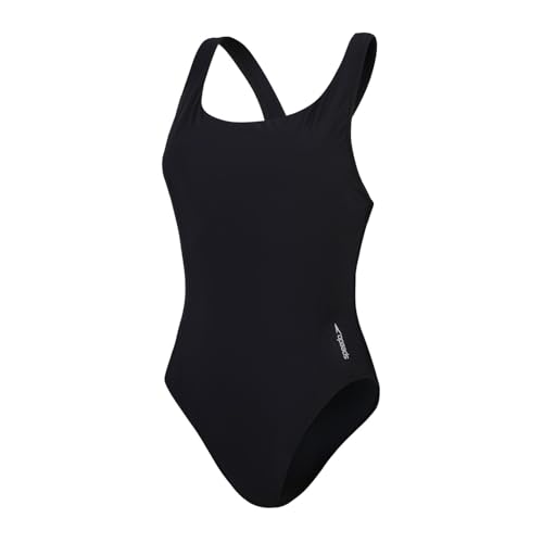 Speedo Solid Scoop Mesh 1 Pc Badeanzug für Damen, Schwarz, 42 von Speedo