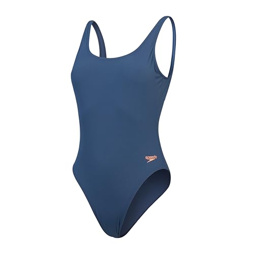Speedo Damen Strukturierter tiefem U-Rücken, Bademode, stilvolles Design Badeanzug, Fichtenblau, 140 von Speedo