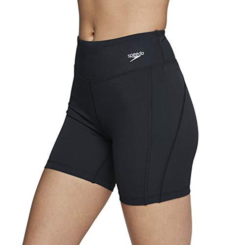 Speedo Damen Swimsuit Bottom Jammer Mid Length Boardshorts, Schwarz, Medium von Speedo