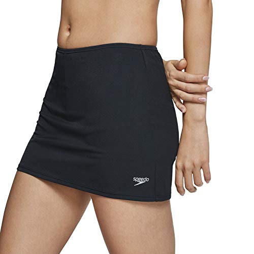 Speedo Damen Swimsuit Bottom Swim Skirt Bio Endurance Solid Badeanzug-separat, Schwarz, Small von Speedo