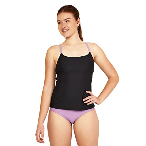 Speedo Damen U-Ausschnitt Tankini-Top, Schwarz, Large von Speedo