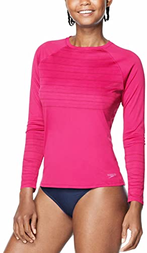 Speedo Damen UV-Schwimmshirt, langärmelig, Rashguard, festival fuchsia, XX-Large von Speedo