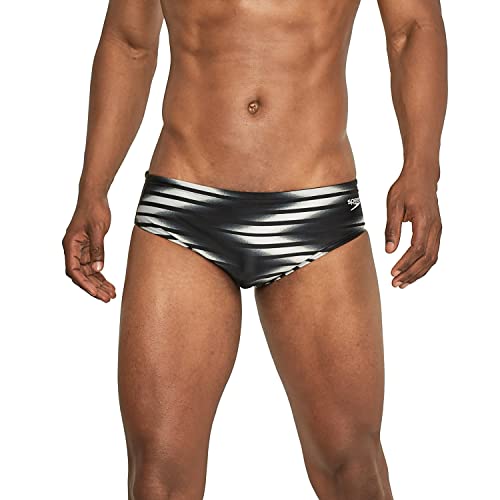 Speedo Herren Badeanzug, Bedruckt, Teamfarben Badehose, Anthrazit scharf, 36 von Speedo