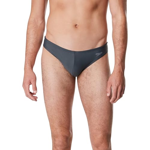 Speedo Herren Badeanzug Slip PowerFlex Eco Solar, charcoal/schwarz, 28 von Speedo