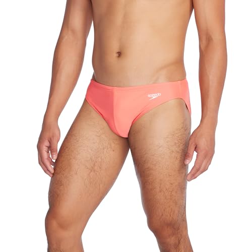 Speedo Herren Badehose Powerflex Eco Solar Schwimm-Slips, Amor Coral, 36 von Speedo